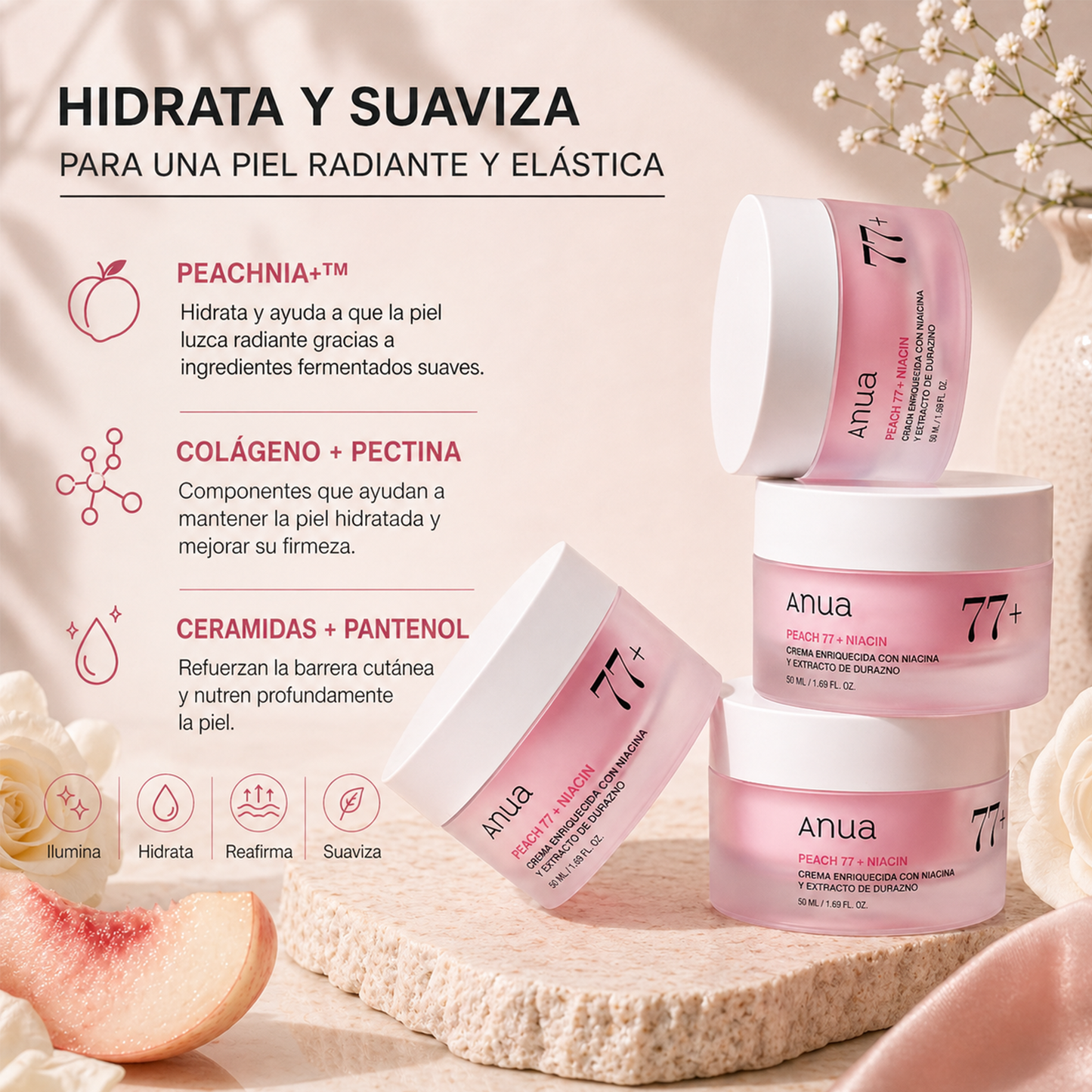 Anua Peach 77% Niacin Enriched Cream